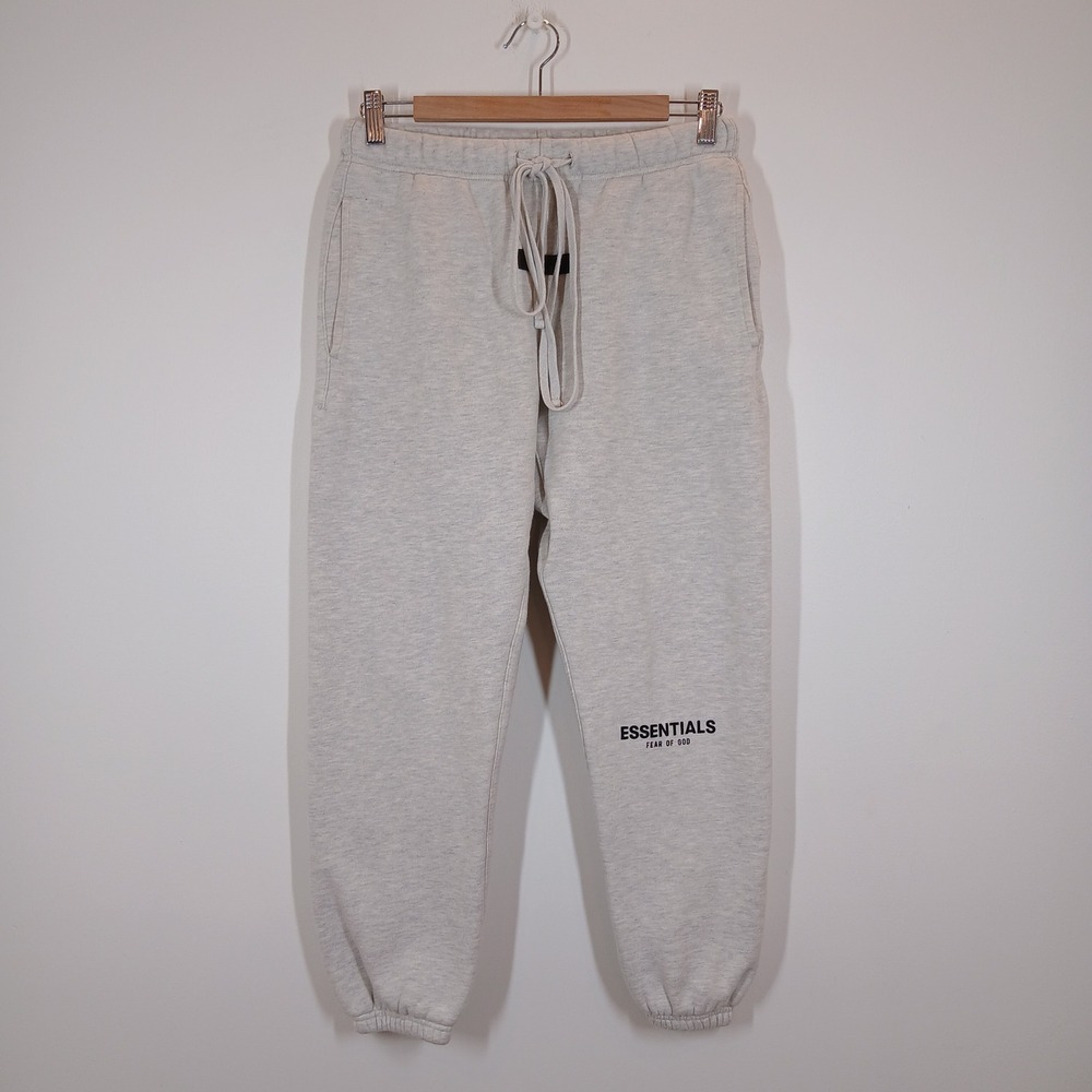 Fear of God Essentials Sweatpants Men XS Gray Cotton Blend Logo Streetwear